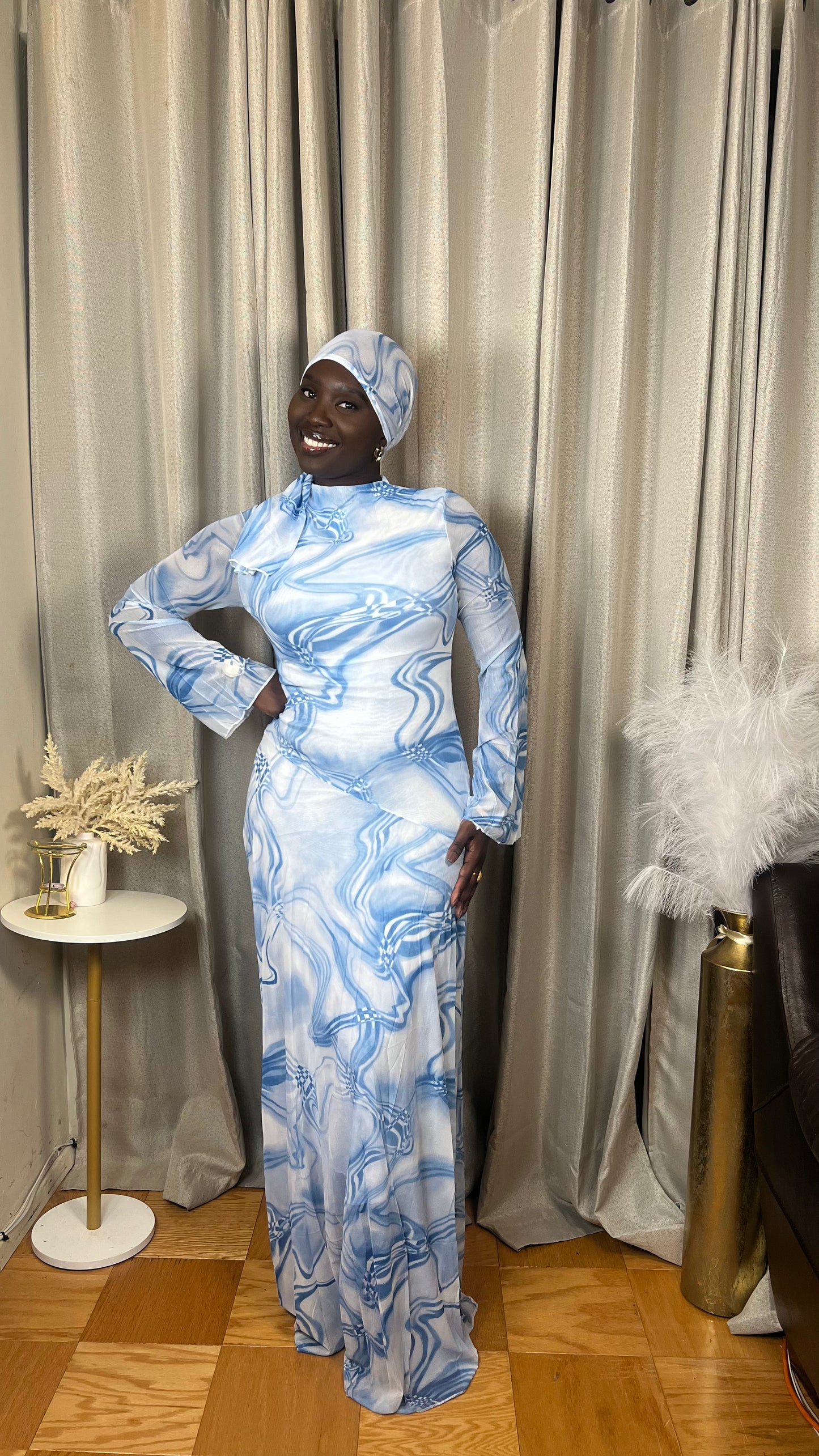 Ava Dress with Scarf