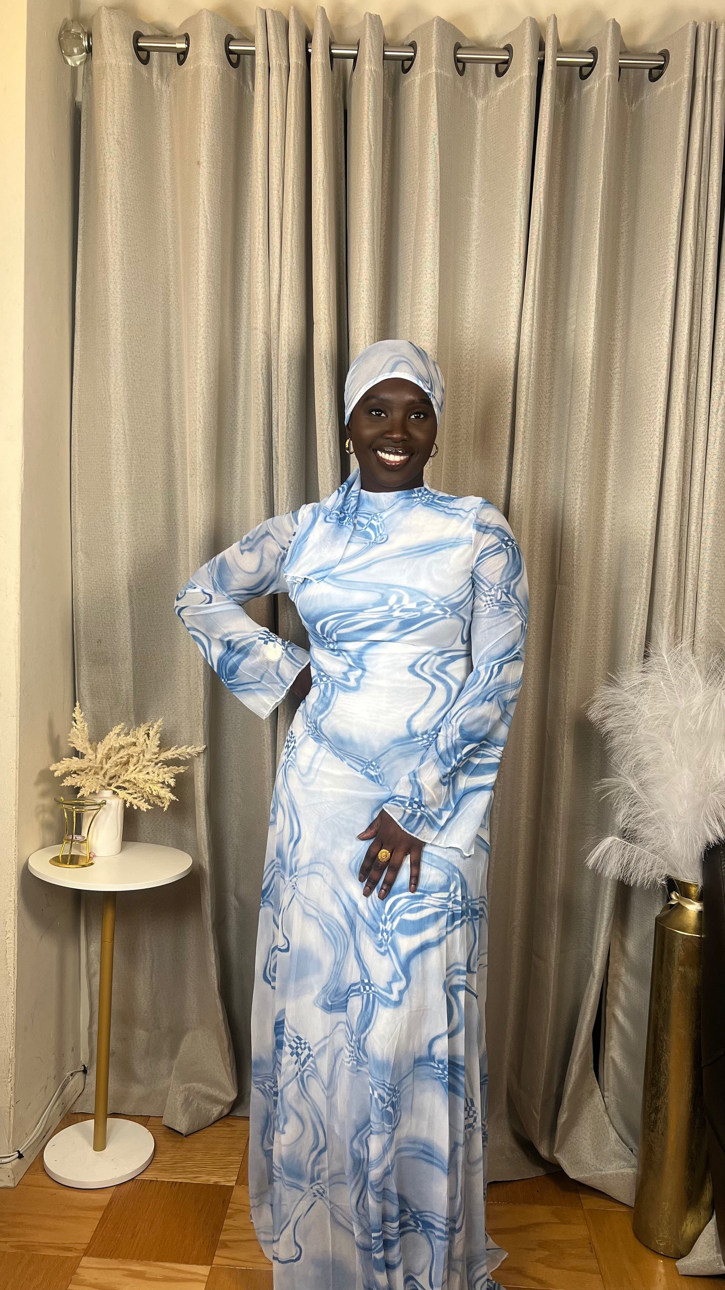 Ava Dress with Scarf