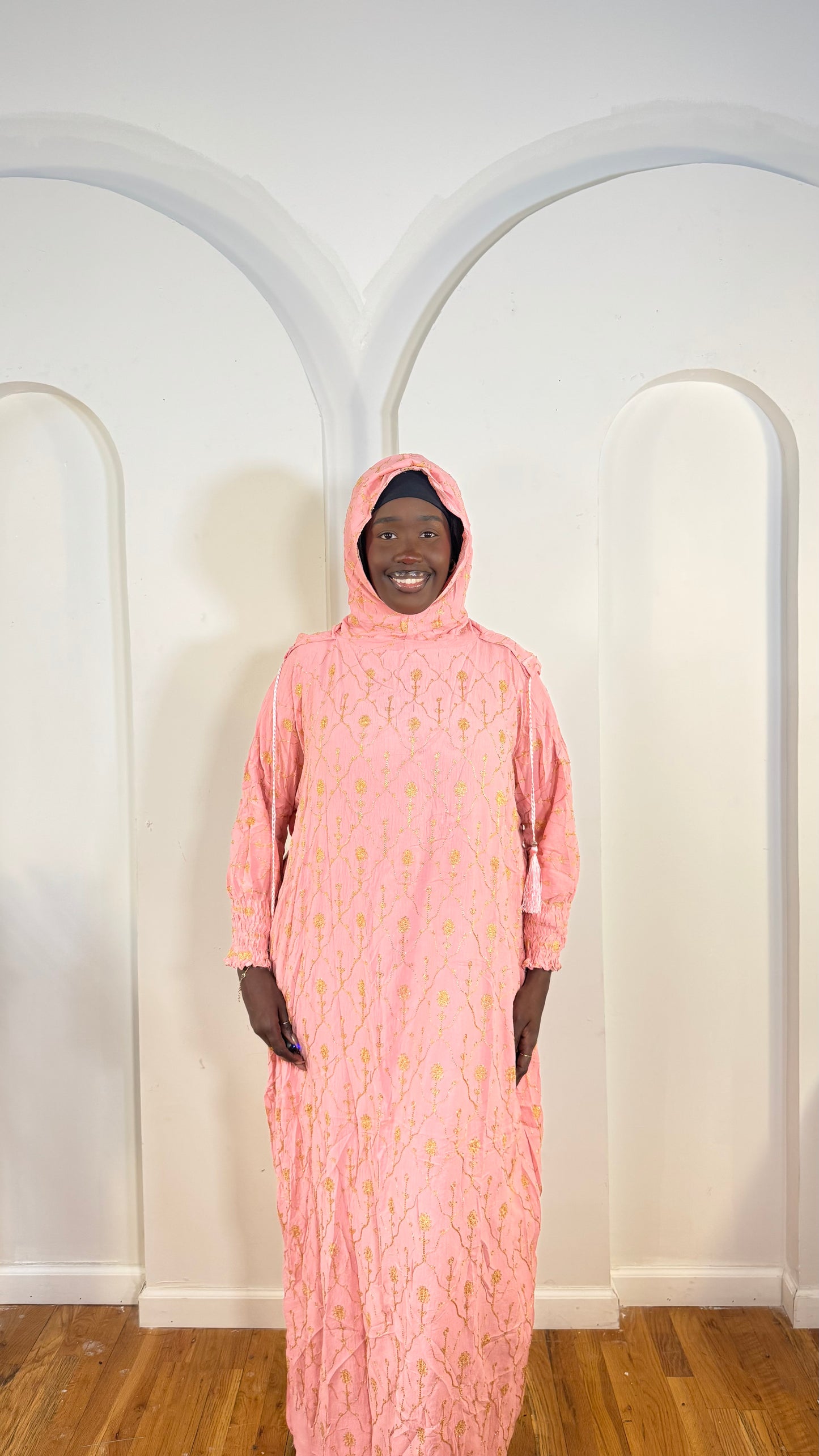 Golden Hooded Prayer Dress