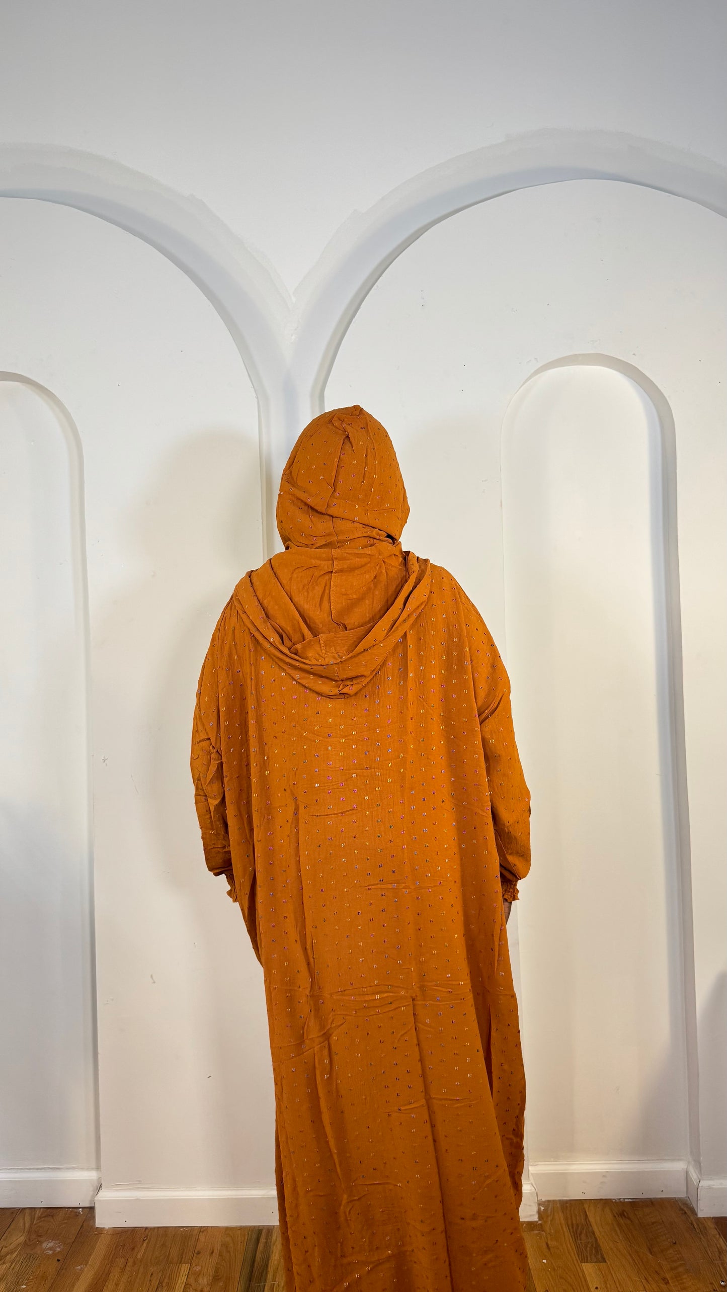 Hooded Prayer Dress: Polka Dot